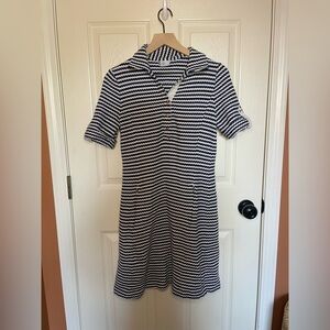 Bogner Striped Knit Polo Dress Tennis Prep Size 8